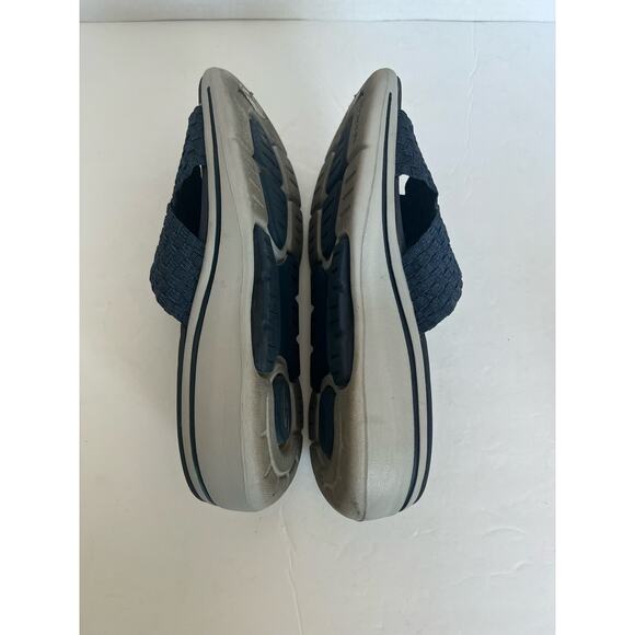 SKECHERS GO WALK ARCHFIT COMFORT SANDAL SHOES BLUE & GRAY OPEN TOE SLIP ON SZ 9 - Picture 9 of 12